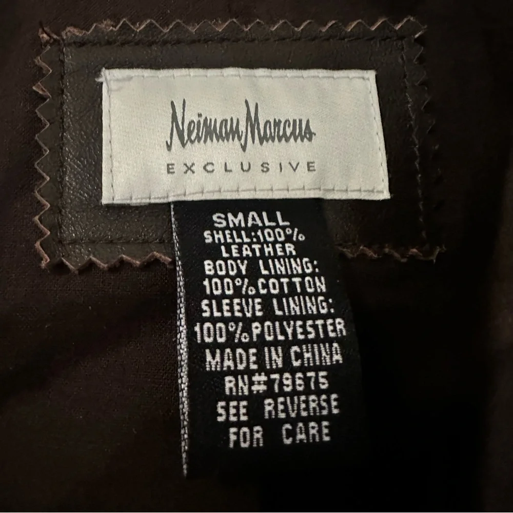 Neiman Marcus Leather Moto Jacket - Picture 2 of 6